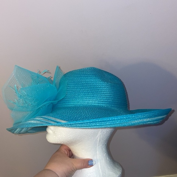 San Diego Hat Company Turquoise Wide Brim Derby Fancy Unique Hat OS main image 10